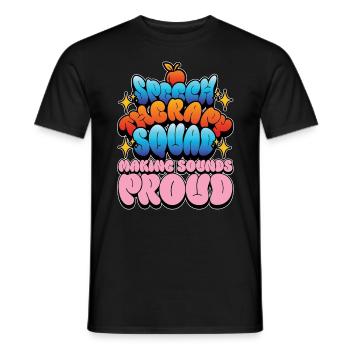 Speech Therapy Squad Making Language Therapist - Men's T-Shirt - black - Front - AI Model Male 178 light (178cm)