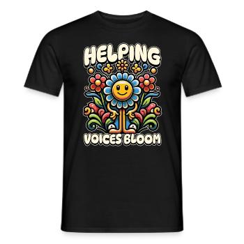 Orthophonie Aider les voix Bloom Physiothérapie - T-shirt homme - noir - Devant - AI Model Male 178 light (178cm)