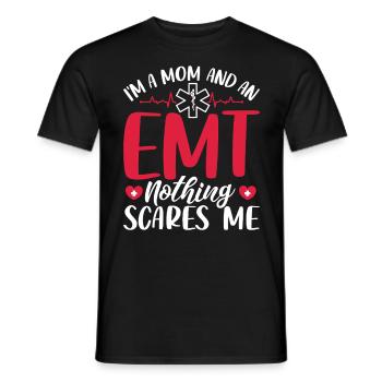 Funny EMT Mom Emergency Medical Technician Mom - Men's T-Shirt - black - Front - AI Model Male 178 light (178cm)