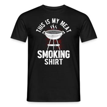This Is My Meat Smoking Pitmaster Grilling - Men's T-Shirt - black - Front - AI Model Male 178 light (178cm)