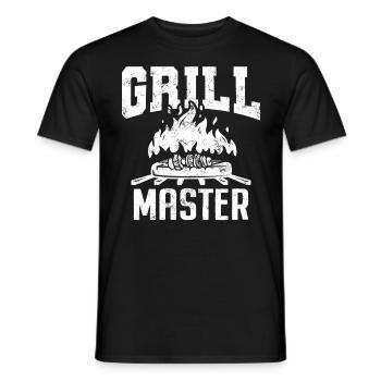 Grill Master Funny BBQ Grilling Pitmaster - Men's T-Shirt - black - Front - AI Model Male 178 light (178cm)