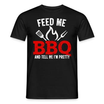 Nourrissez-moi un barbecue et dites-moi que je suis assez drôle barbecue - T-shirt homme - noir - Devant - AI Model Male 178 light (178cm)