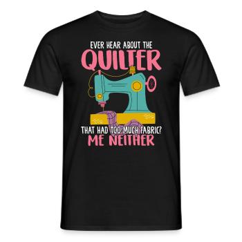 Funny Sewing Needle Crochet Hobbyist Yarn - Men's T-Shirt - black - Front - AI Model Male 178 light (178cm)