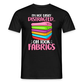 Je ne suis pas facilement distrait Oh look tissu drôle - T-shirt homme - noir - Devant - AI Model Male 178 light (178cm)
