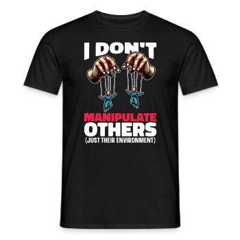 Thérapeute comportementale Je ne manipule pas Thérapeute - T-shirt homme - noir - Devant - AI Model Male 178 light (178cm)
