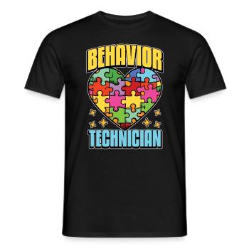 Behavioral Therapist Behavior Technician Therapist - Men's T-Shirt - black - Front - AI Model Male 178 light (178cm)