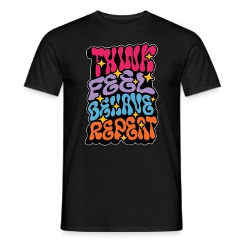 Behavioral Therapist Think Feel Behave ABA Therapy - Men's T-Shirt - black - Front - AI Model Male 178 light (178cm)