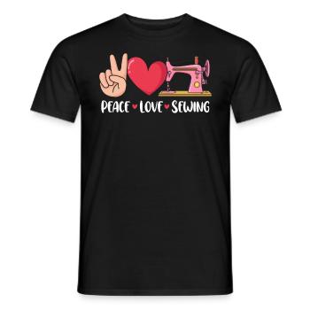Drôle de chutes de couture Fabricologist Knitting - T-shirt homme - noir - Devant - AI Model Male 178 light (178cm)