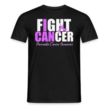 Combattre le cancer du pancréas Tumeur exocrine - T-shirt homme - noir - Devant - AI Model Male 178 light (178cm)
