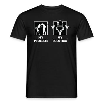 Speech Therapy My Problem My Pictogram Dad Mom - Men's T-Shirt - black - Front - AI Model Male 178 light (178cm)