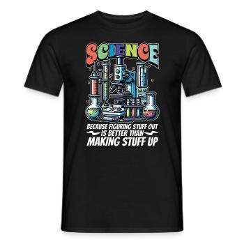 STEM Teacher Science Because Figuring Technology - Männer T-Shirt - Schwarz - Vorne - AI Model Male 178 light (178cm)