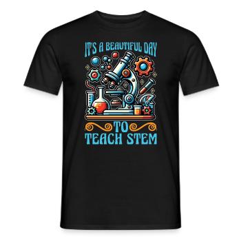 STEM Teacher It's A Beautiful Day Computer Science - Männer T-Shirt - Schwarz - Vorne - AI Model Male 178 light (178cm)