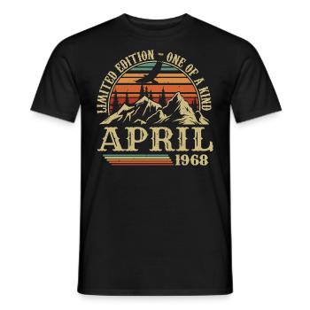 Meilleur Cadeau D'anniversaire Avril 1968 - T-shirt homme - noir - Devant - AI Model Male 178 light (178cm)