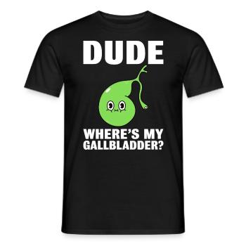 Lustige Gallenblasenentfernung Cholezystektomie - Männer T-Shirt - Schwarz - Vorne - AI Model Male 178 light (178cm)