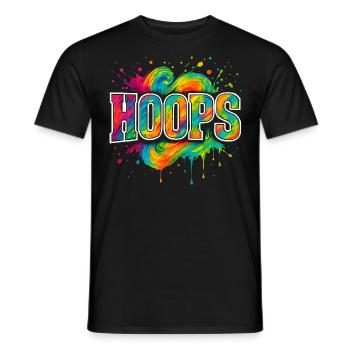 Hoops Basketball Sports Idée Cadeau BBall - T-shirt homme - noir - Devant - AI Model Male 178 light (178cm)
