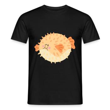 Kugelfisch - Männer T-Shirt - Schwarz - Vorne - AI Model Male 178 light (178cm)