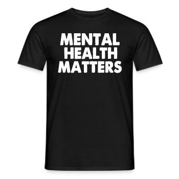 Psychische Gesundheit ist wichtig - Männer T-Shirt - Schwarz - Vorne - AI Model Male 178 light (178cm)