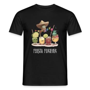 Fiesta für immer - Männer T-Shirt - Schwarz - Vorne - AI Model Male 178 light (178cm)