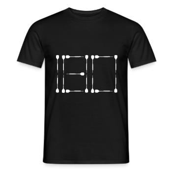 Fléchettes 180 - T-shirt homme - noir - Devant - AI Model Male 178 light (178cm)