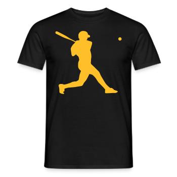baseballer - Men's T-Shirt - black - Front - AI Model Male 178 light (178cm)