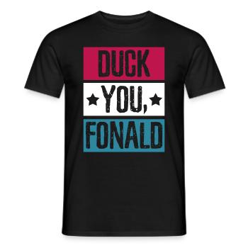 Anti  USA President Donald America Gift - Men's T-Shirt - black - Front - AI Model Male 178 light (178cm)