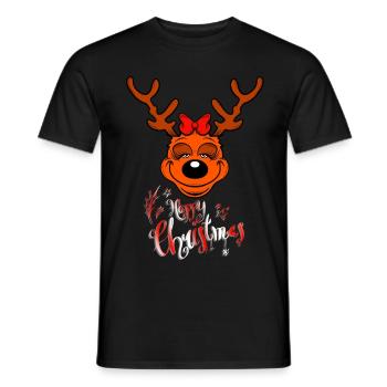 Joyeux Noël sans oreilles - T-shirt homme - noir - Devant - AI Model Male 178 light (178cm)
