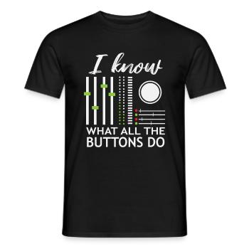 DJ Mischpult Discjockey Disc Jockey Party Geschenk - Männer T-Shirt - Schwarz - Vorne - AI Model Male 178 light (178cm)