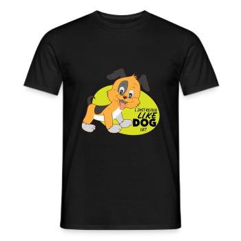 Dogs dog sport dog lover animal dog gift - Men's T-Shirt - black - Front - AI Model Male 178 light (178cm)