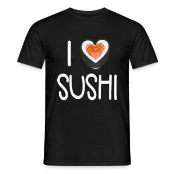 Sushi - Männer T-Shirt - Schwarz - Vorne - AI Model Male 178 light (178cm)