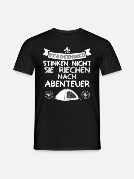 Pfadfinder stinken nicht riechen nach Abenteuer - Männer T-Shirt - Schwarz