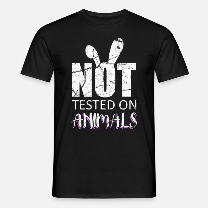 Tierversuche - Männer T-Shirt - Schwarz