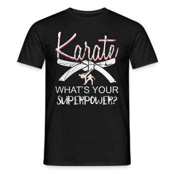 karaté - T-shirt homme - noir - Devant - AI Model Male 178 light (178cm)