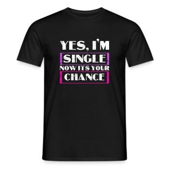 Single - Männer T-Shirt - Schwarz - Vorne - AI Model Male 178 light (178cm)