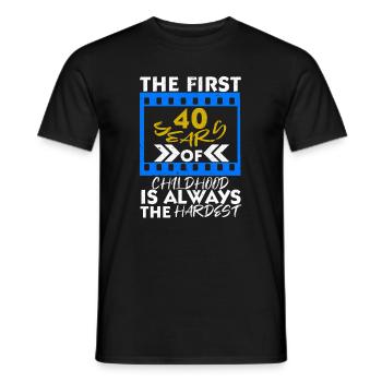 40th birthday forty 1980 80s 40 years - Men's T-Shirt - black - Front - AI Model Male 178 light (178cm)