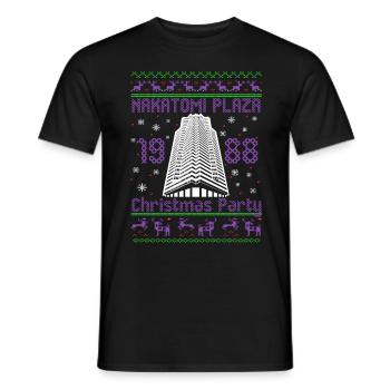 Nakatomi Plaza Christmas Party 1988 Ugly Christmas - T-shirt homme - noir - Devant - AI Model Male 178 light (178cm)