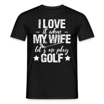 Golf Golfer Golfball Golfplatz Golfschläger Caddy - Männer T-Shirt - Schwarz - Vorne - AI Model Male 178 light (178cm)