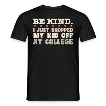 Kid Leaving For College - Mom Kid Going To College - T-shirt homme - noir - Devant - AI Model Male 178 light (178cm)