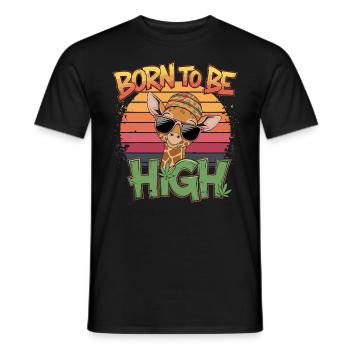 Born to be High - Men's T-Shirt - black - Front - AI Model Male 178 light (178cm)