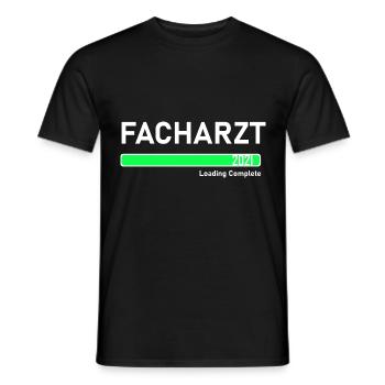 Facharzt Loading Facharztprüfung - Männer T-Shirt - Schwarz - Vorne - AI Model Male 178 light (178cm)
