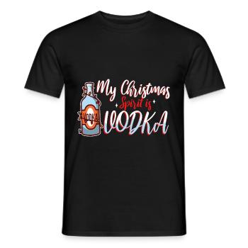 Mon de Noël est la vodka - T-shirt homme - noir - Devant - AI Model Male 178 light (178cm)
