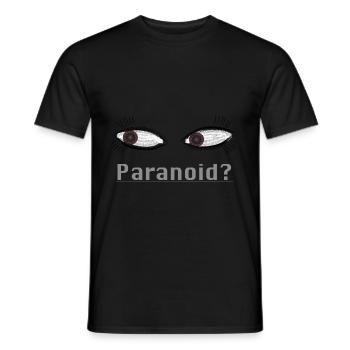 paranoïaque - T-shirt homme - noir - Devant - AI Model Male 178 light (178cm)