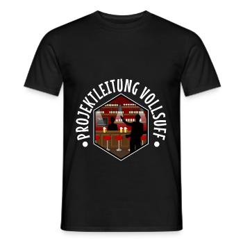Projektleitung Vollsuff - Männer T-Shirt - Schwarz - Vorne - AI Model Male 178 light (178cm)