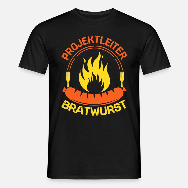 Projektleiter Bratwurst - Männer T-Shirt - Schwarz