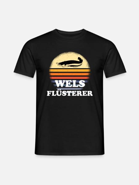 Wels Angeln Waller - Männer T-Shirt - Schwarz