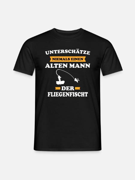 Fliegenfischen Fischen Angler Geschenk - Männer T-Shirt - Schwarz