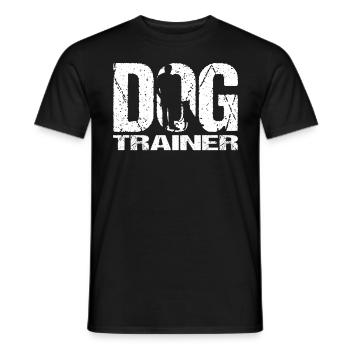 Dog trainer dog trainer gift dog school - Men's T-Shirt - black - Front - AI Model Male 178 light (178cm)