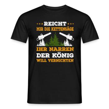 forstwirt forstwirtschaftKettensäge Holzfäller For - Männer T-Shirt - Schwarz - Vorne - AI Model Male 178 light (178cm)