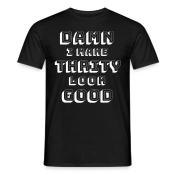 30th birthday - Men's T-Shirt - black - Front - AI Model Male 178 light (178cm)
