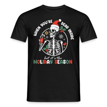 Christmas Santa Claus Gifts - Men's T-Shirt - black - Front - AI Model Male 178 light (178cm)
