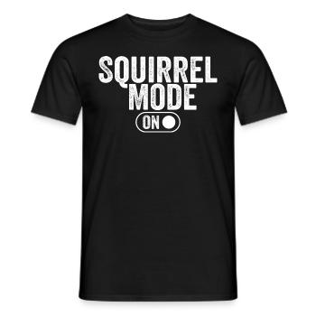 Squirrel mode on - Men's T-Shirt - black - Front - AI Model Male 178 light (178cm)